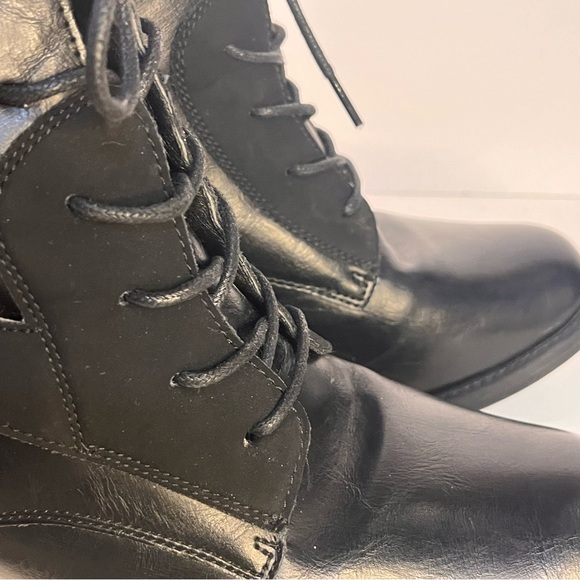 Pierre Dumas Ravenna-19 Black Side Zipper Buckle Lace Up Ankle Boots Women - Picture 9 of 12